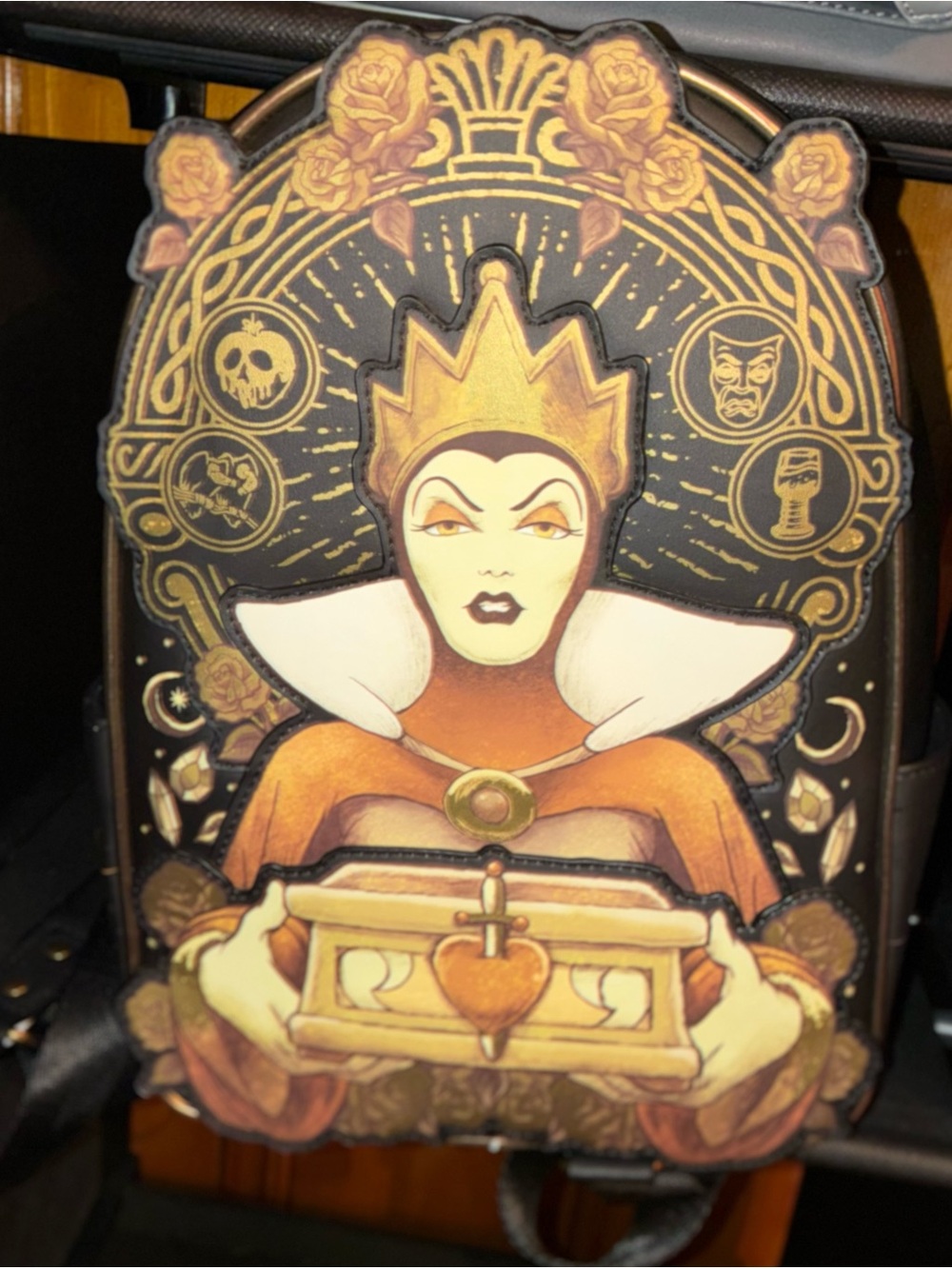 Evil Queen Themed Black & Gold Loungefly Backpack